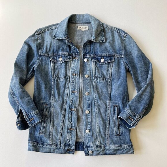 Madewell The Oversized Jean Jacket in Capstone Wash XS - Picture 4 of 12